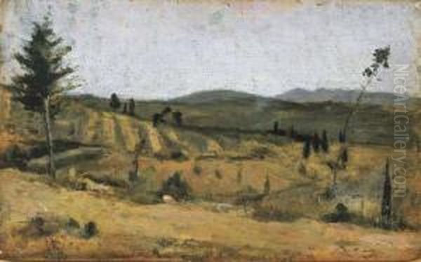 Paesaggio Oil Painting by Silvestro Lega