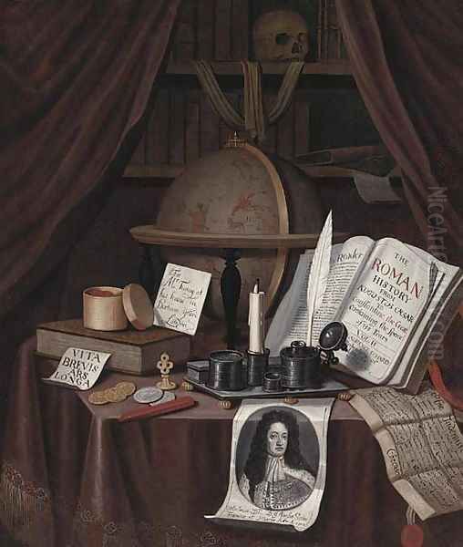 A Vanitas for John Turing Oil Painting by Edward Collier