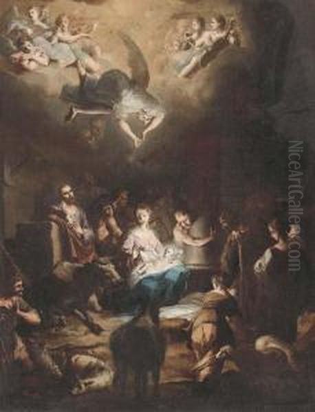 The Adoration Of The Shepherds Oil Painting by Stefano Maria Legnani