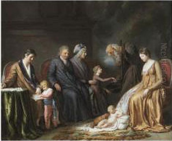 L'ecole De La Charite Oil Painting by Pierre Nicolas Legrand