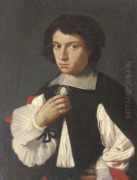 Portrait of a gentleman Oil Painting by Giovanni Bernardo Carboni