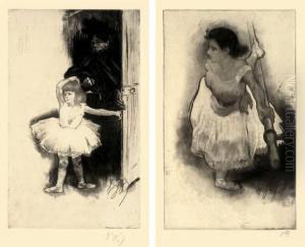 Les Petites Du Ballet Oil Painting by Louis Legrand