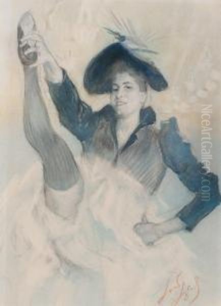 Cours De Danse Fin De Siecle D'erastene Oil Painting by Louis Legrand