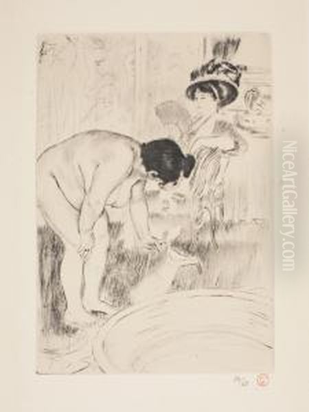 Le Tub Oil Painting by Louis Legrand