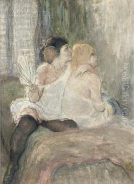 Property From A Private Collection, New York
 

 
 
 

 
 Two Women In A Boudoir Oil Painting by Louis Auguste M. Legrand