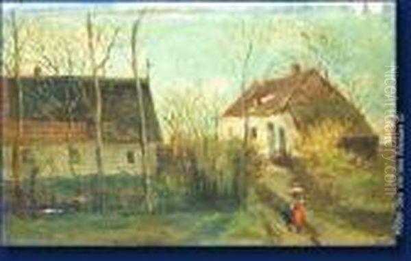 Paire De Paysages Oil Painting by Edvard Lehmann