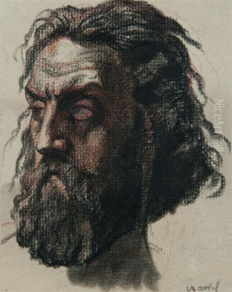 Portrait D'homme Barbu Oil Painting by Henri Lehmann