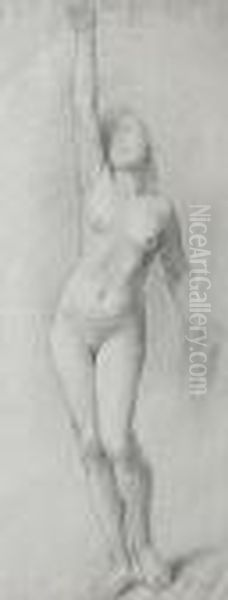 Female Nude Oil Painting by Henri Lehmann