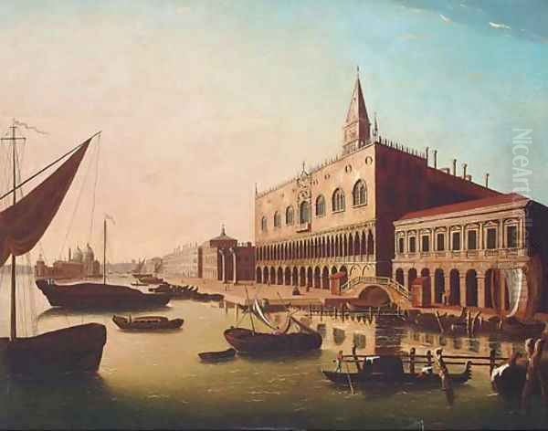 The Bacino di San Marco, Venice, looking West with the Doge's Palace and the Piazetta by Luca Carlevarijs