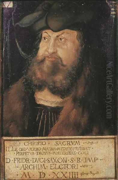 Portrait of Frederick the Wise, Elector of Saxony Oil Painting by Lucas The Elder Cranach