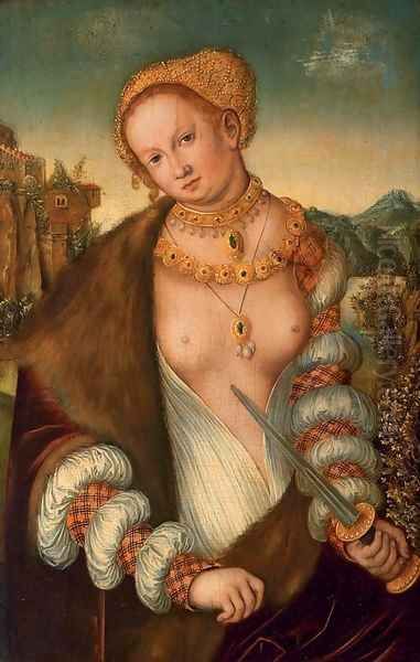 Lucretia Oil Painting by Lucas The Elder Cranach