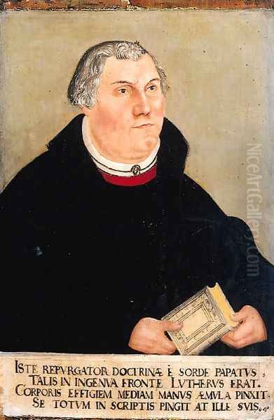 Portrait of Martin Luther Oil Painting by Lucas The Elder Cranach