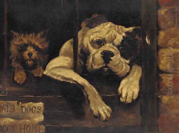 Dogs home Oil Painting by Margaret Collyer