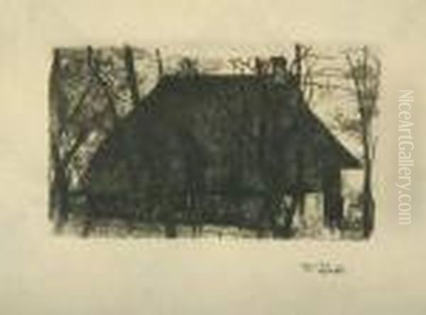 Bauernhaus Oil Painting by Wilhelm Leibl