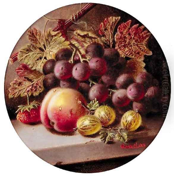 Grapes on the vine Oil Painting by Oliver Clare