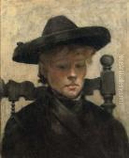 Portrait Of A Lady Oil Painting by Wilhelm Leibl