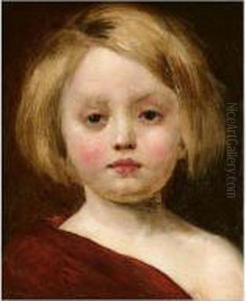 Young Girl Oil Painting by Wilhelm Leibl