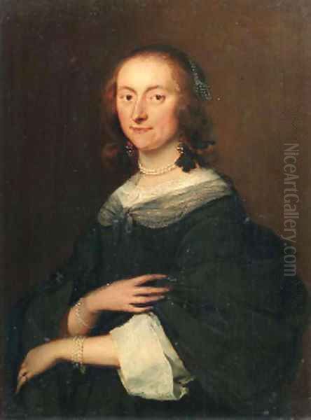 Portrait of a lady Oil Painting by Cornelis Jonson Van Ceulen