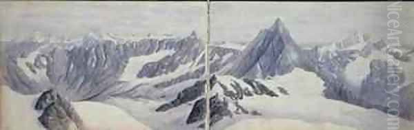 View from the Breithorn Oil Painting by Arthur Cust