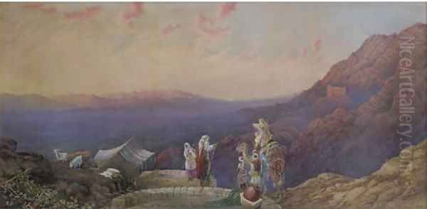 Mount Hermon from Lebanon Oil Painting by Edward Hodges Cree