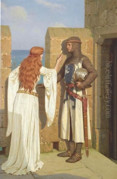 The Shadow Oil Painting by Edmund Blair Blair Leighton