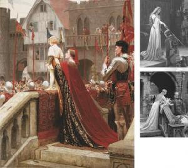 A Little Prince Likely In Time To Bless A Royal Throne Oil Painting by Edmund Blair Blair Leighton