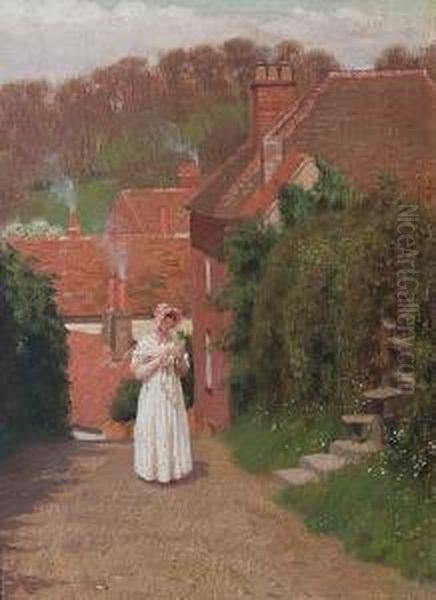 The Love Letter. Oil Painting by Edmund Blair Blair Leighton