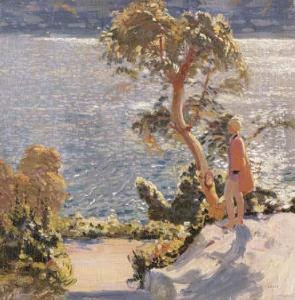 The Bather Oil Painting by Frederick William Leist