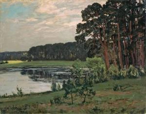 Markische Seelandschaft Oil Painting by Walter Leistikow