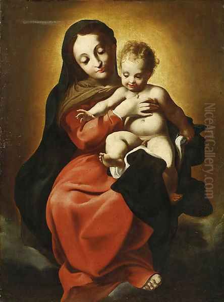 The Madonna and Child Oil Painting by Antonio Allegri, Called Correggio