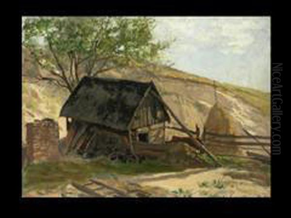 Fischerhutten In Den Dunen Oil Painting by Walter Leistikow