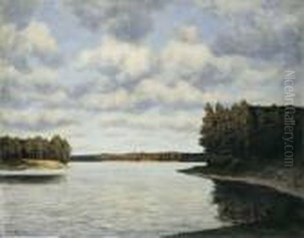 Markischer See Oil Painting by Walter Leistikow