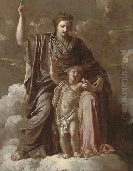 An allegorical depiction of the Madonna and Child Oil Painting by Francesco Curradi