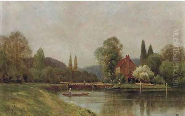 The river Arun Oil Painting by George Vicat Cole