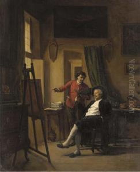 The Connoisseur's Visit Oil Painting by Armand Hubert Simon Leleux