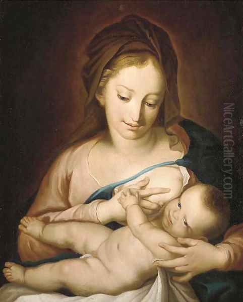 The Madonna and Child Oil Painting by Giulio Carpioni