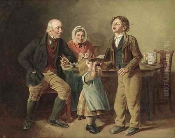 The first pinch of snuff Oil Painting by James William Cole