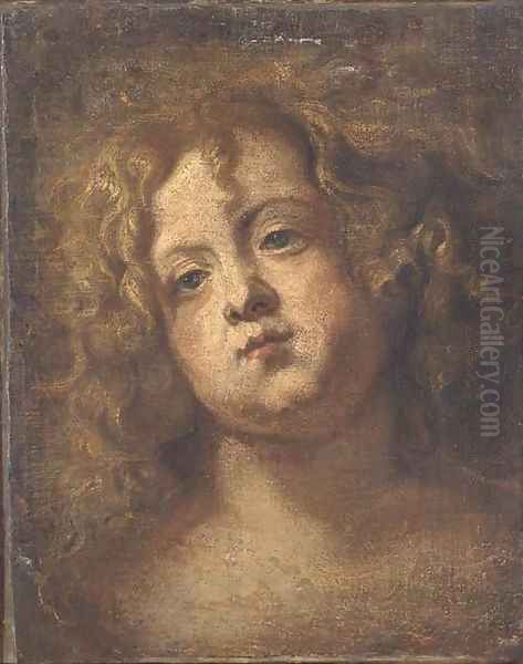 The head of a youth Oil Painting by Jan Cossiers