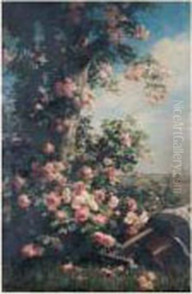 Au Jardin Oil Painting by Louis Marie Lemaire