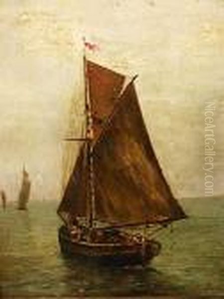 Nathanael ,barques De Pecheurs Sur Le Leman Oil Painting by Lemaitre Nathanael