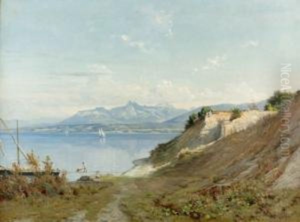 Sonnige Partie Am Genfersee. Oil Painting by Lemaitre Nathanael