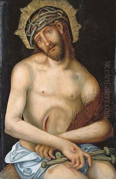 Christ the Man of Sorrows Oil Painting by Lucas The Younger Cranach