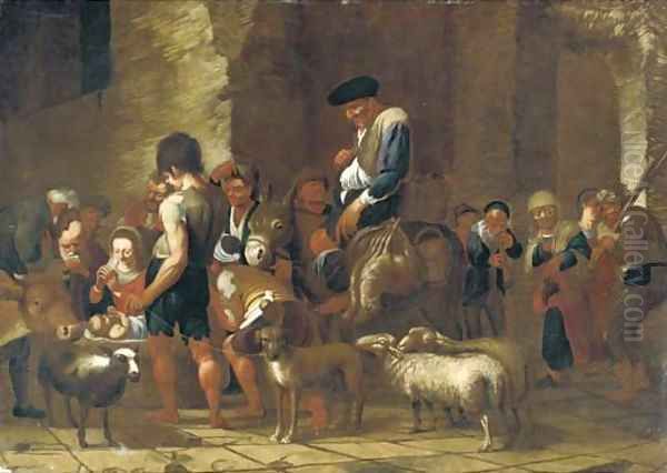 The Adoration of the Shepherds Oil Painting by Michaelanglo Cerquozzi