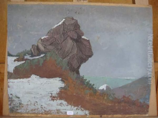 Le Rocher Oil Painting by Charles, L'Aine Lemire