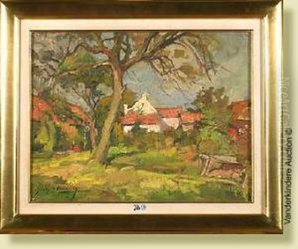 Paysage Oil Painting by Georges Lemmers