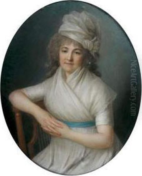 Portrait De Marie-therese Legendre De Villemorin Oil Painting by Marie-Victoire Lemoine