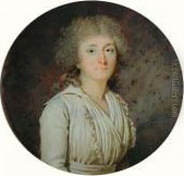  Portrait De Femme  Oil Painting by Marie-Victoire Lemoine