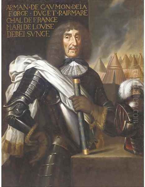 Portrait of Armand de Caumont, duc de La Force (c. 1580-1675) Oil Painting by Philippe de Champaigne