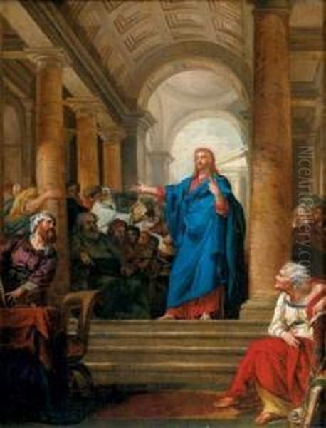 Le Christ Chez Les Docteurs De La Loi Oil Painting by Anicet-Charles-Gabriel Lemonnier