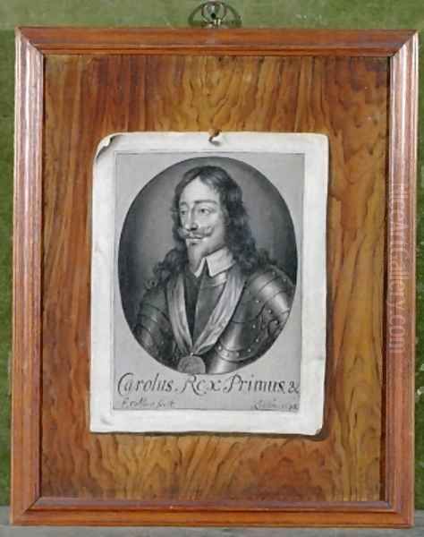 Trompe LOeil Still Life of a Print of Charles I 1600-49 Oil Painting by Evert Collier